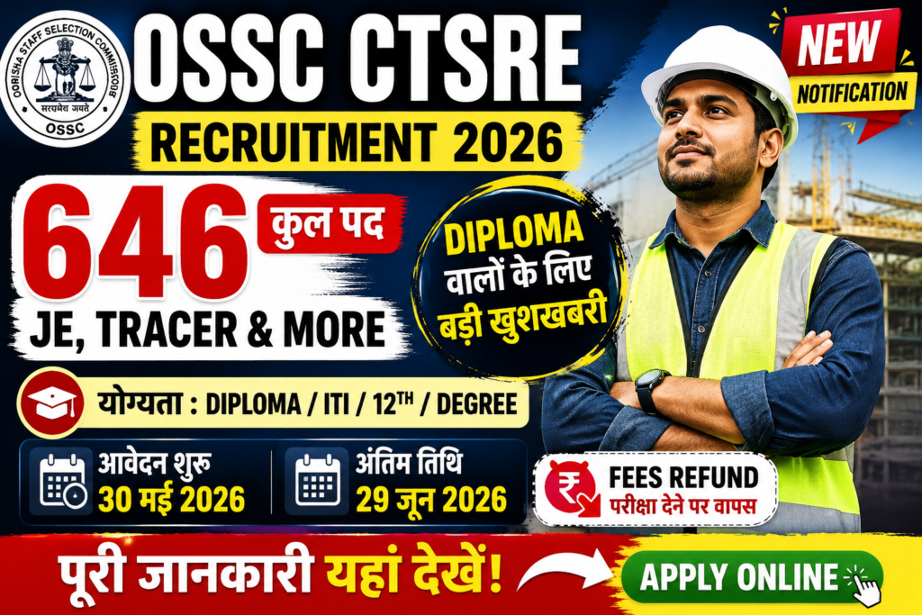 OSSC CTSRE Recruitment 2026
