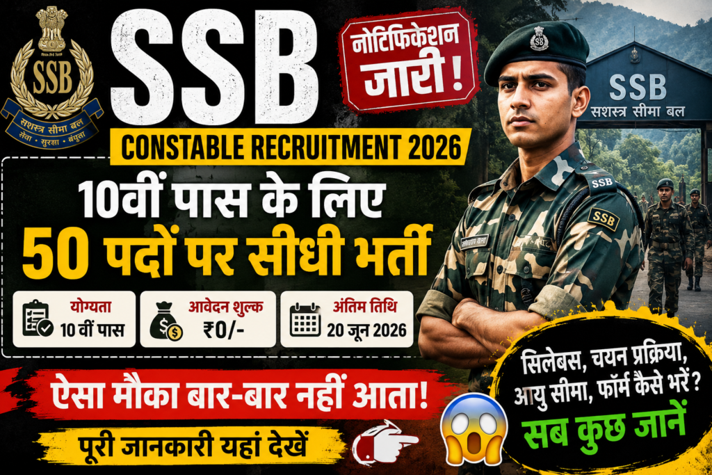 SSB Constable Recruitment 2026